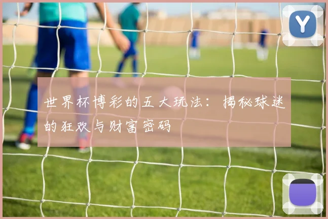 世界杯博彩的五大玩法：揭秘球迷的狂欢与财富密码